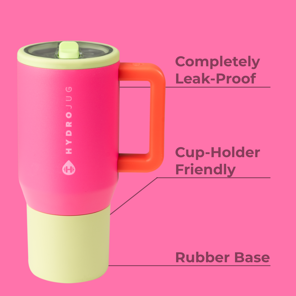 Orchid Traveler 20oz Features – Leak-Proof, Cup-Holder Fit, Rubber Base