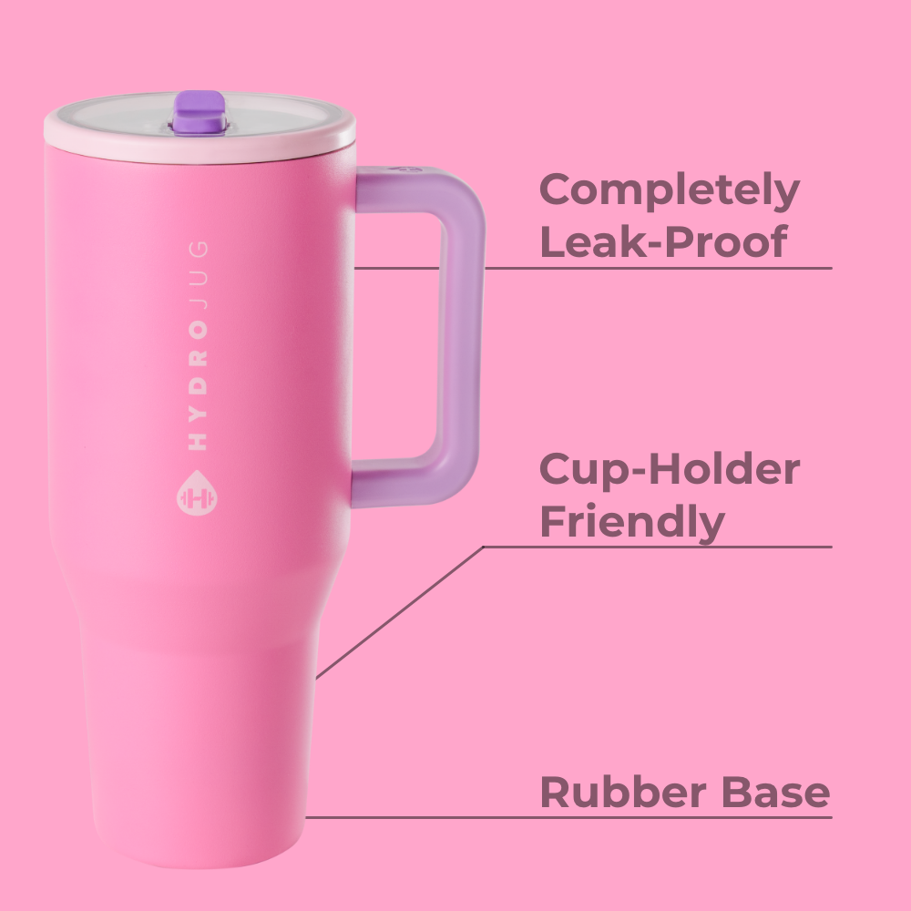 Pink Sugar Traveler 32oz Features – Leak-Proof, Cup-Holder Fit, Rubber Base