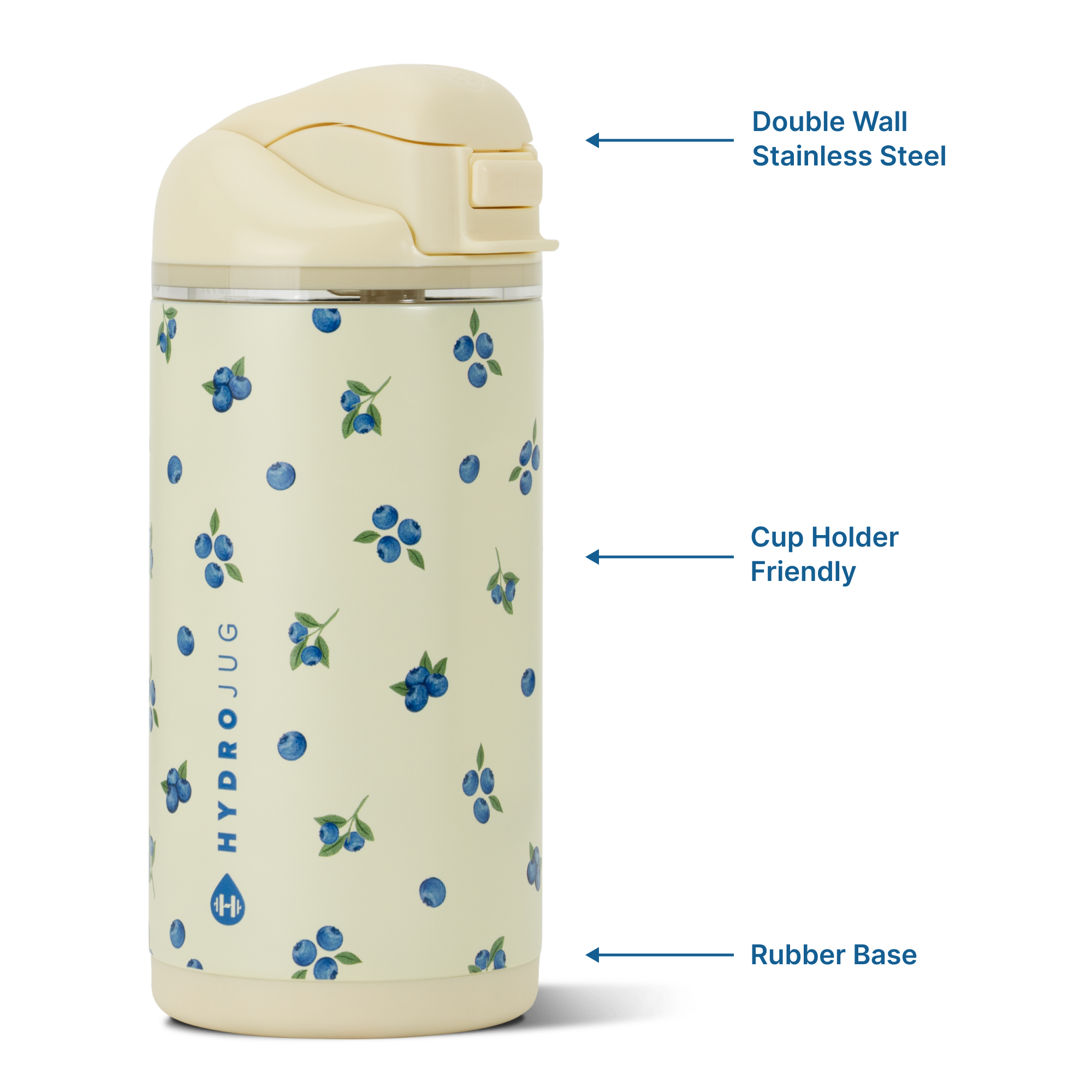 Freshly Pick'd 14oz Ease2o Features: Locking Lid, Stainless Steel, Rubber Base