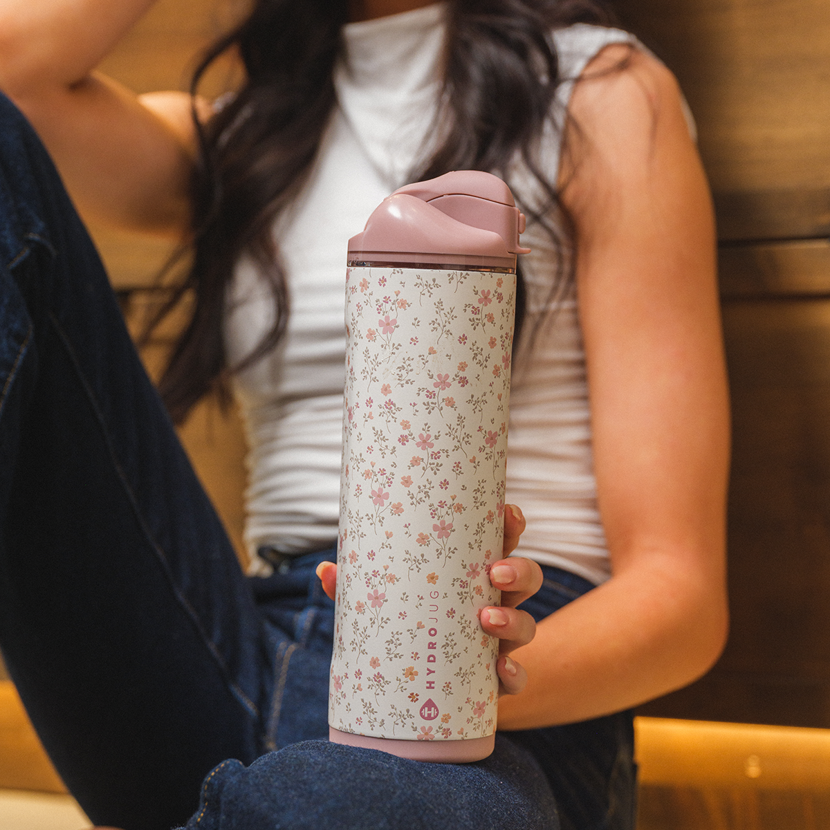 Person Holding 24oz Magnolia HydroJug Ease2o