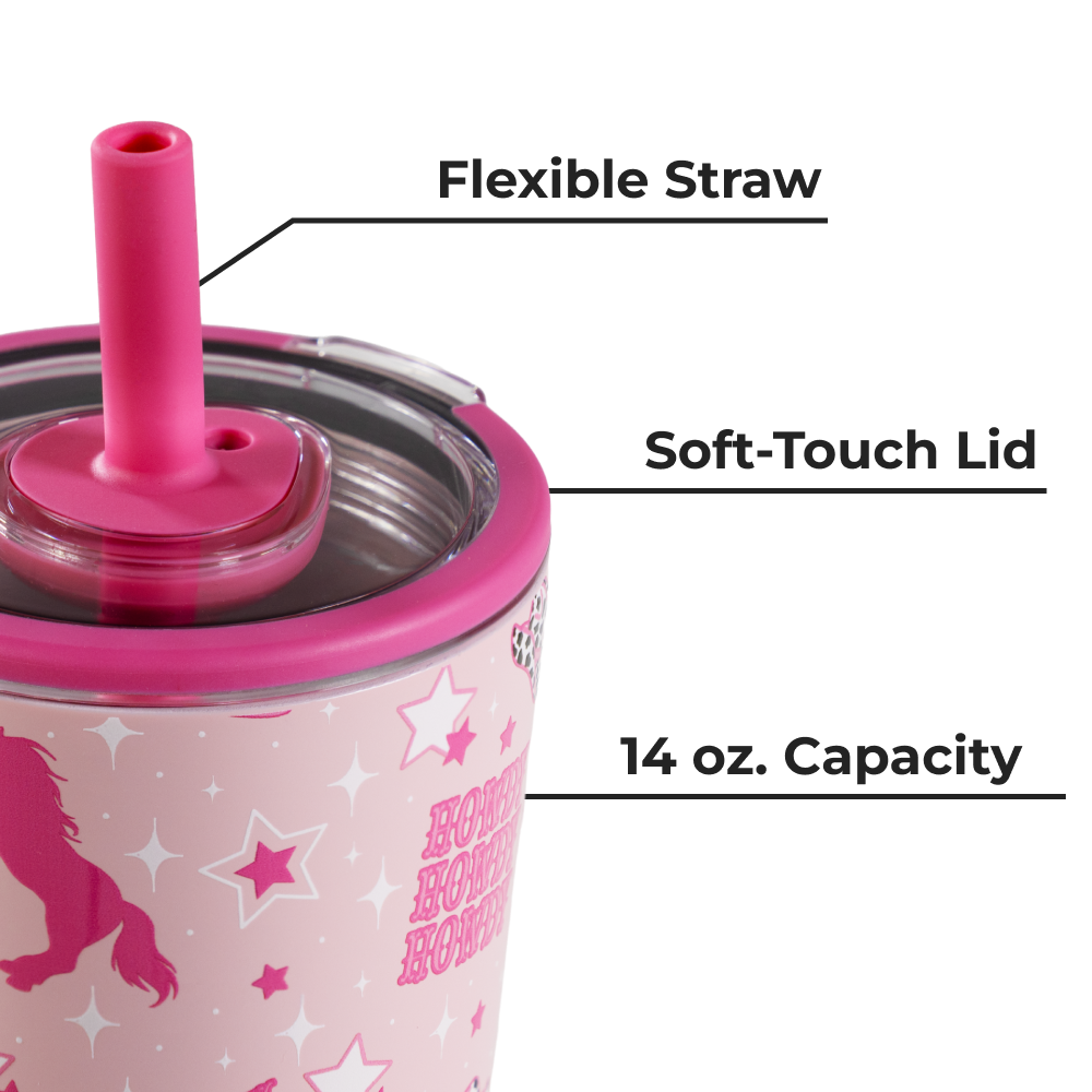 Cowgirl Everyday Tumbler 14oz with Flexible Straw and Soft-Touch Lid