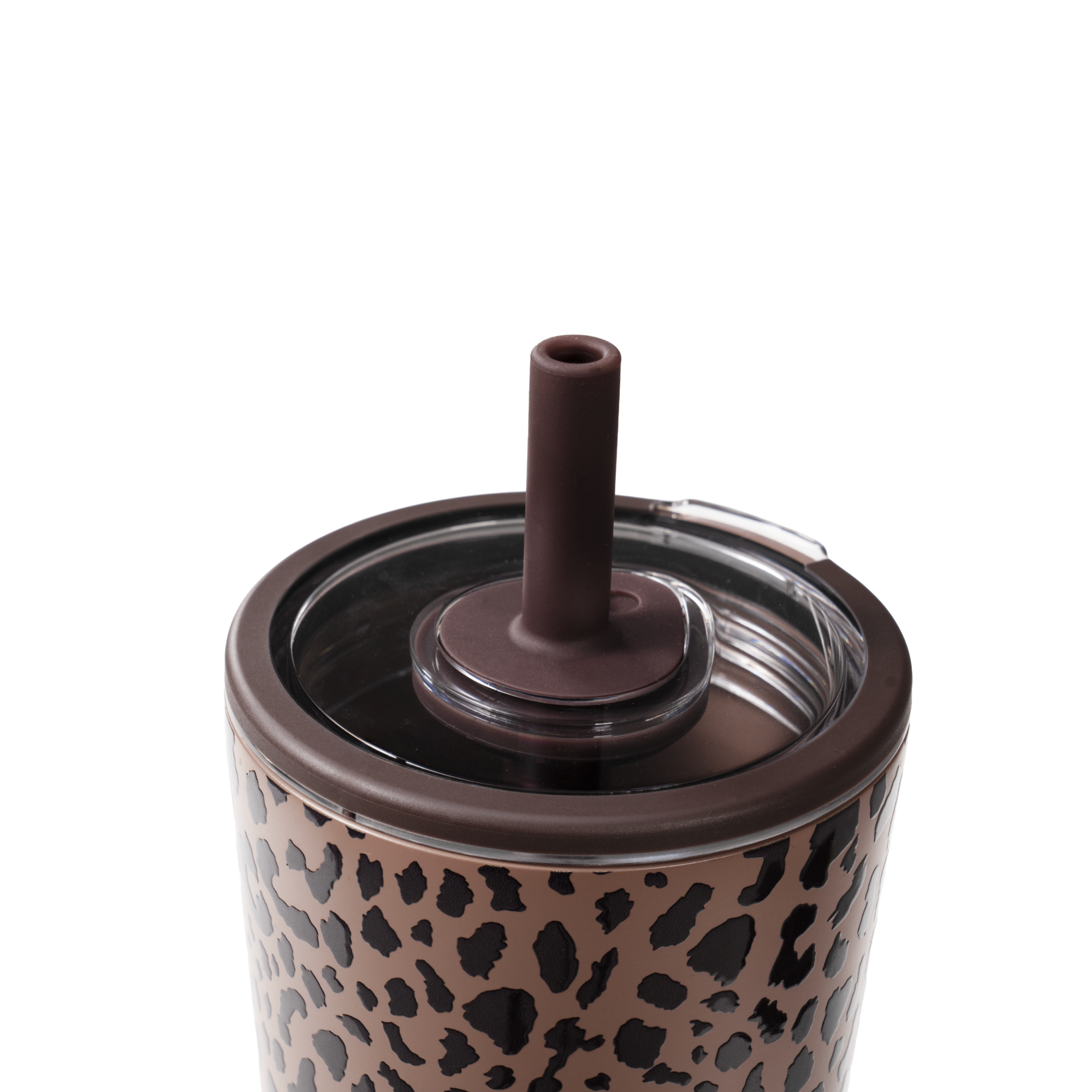 Brown Leopard Everyday Tumbler 14oz Straw Lid