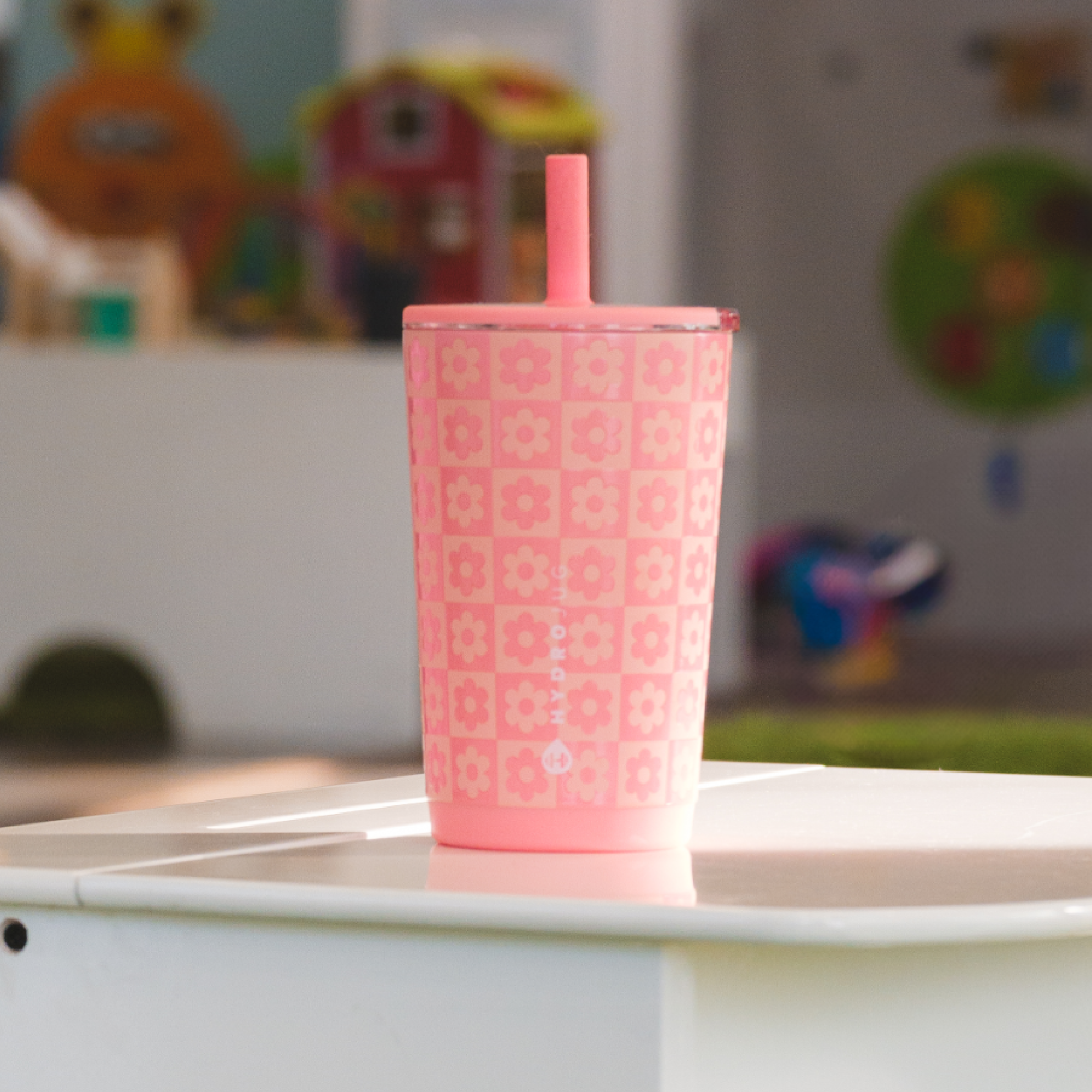 HydroJug Everyday Tumbler 14oz in Daisy Checkers