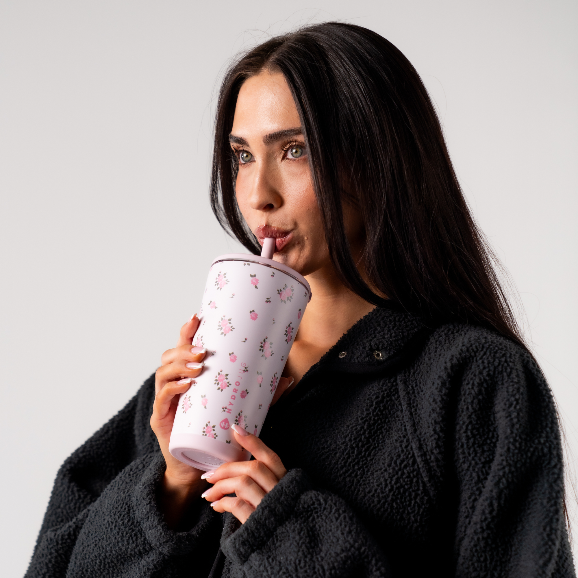 Woman Drinking from Wildrose Everyday Tumbler 20oz