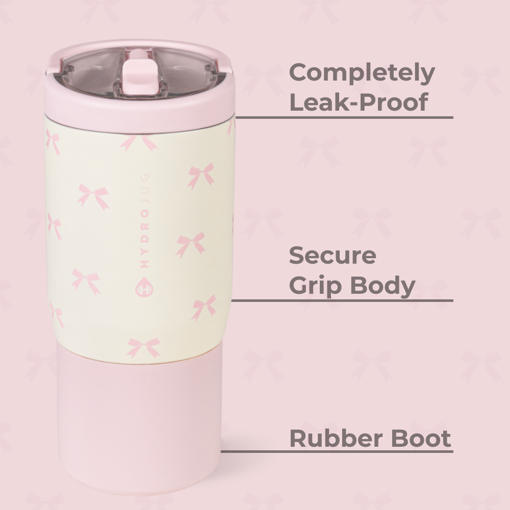 Bows Sport Bottle 14oz Features – Leak-Proof, Grip Body, Rubber Boot
