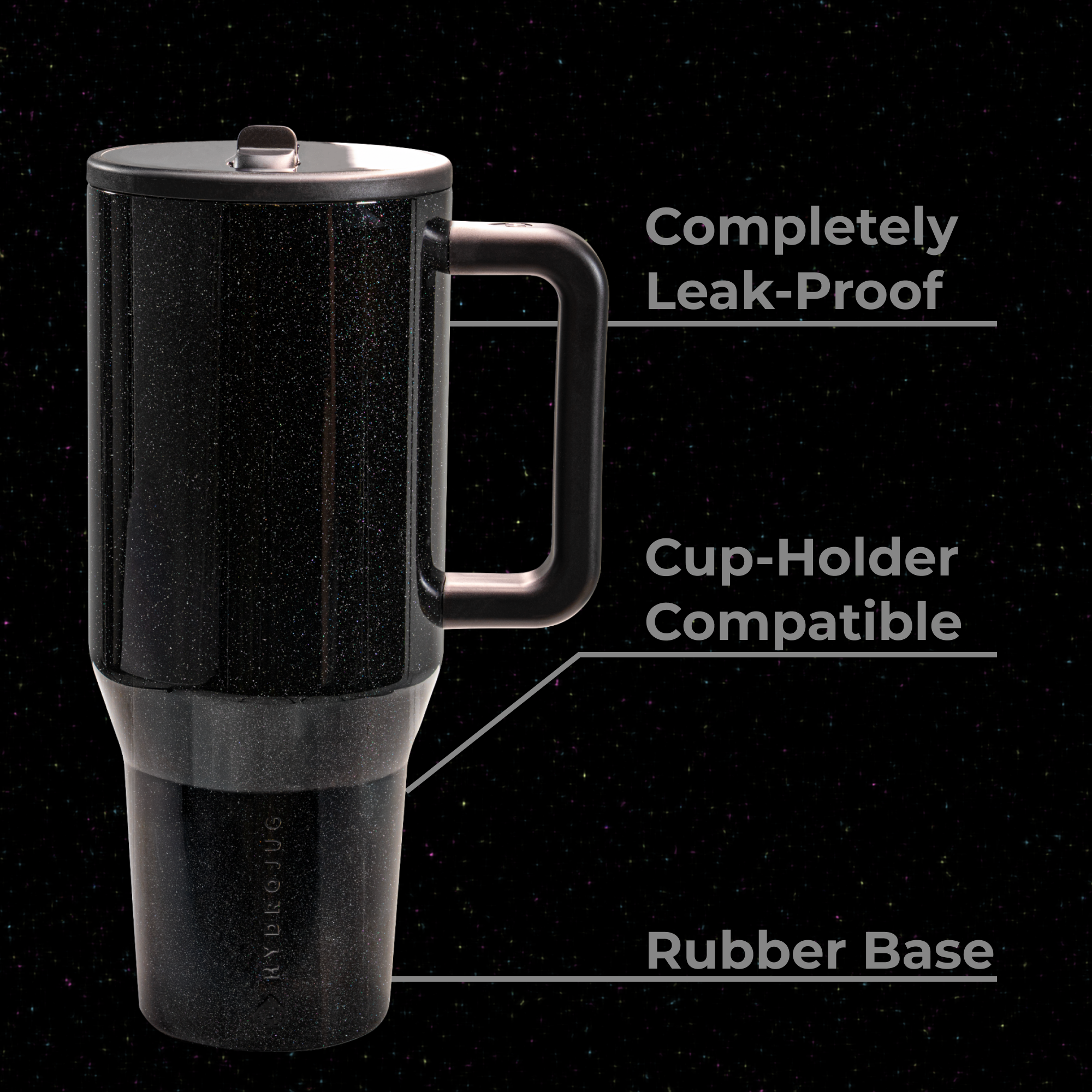 Spellbound Traveler 32oz Features – Leak-Proof, Cup-Holder Fit, Rubber Base