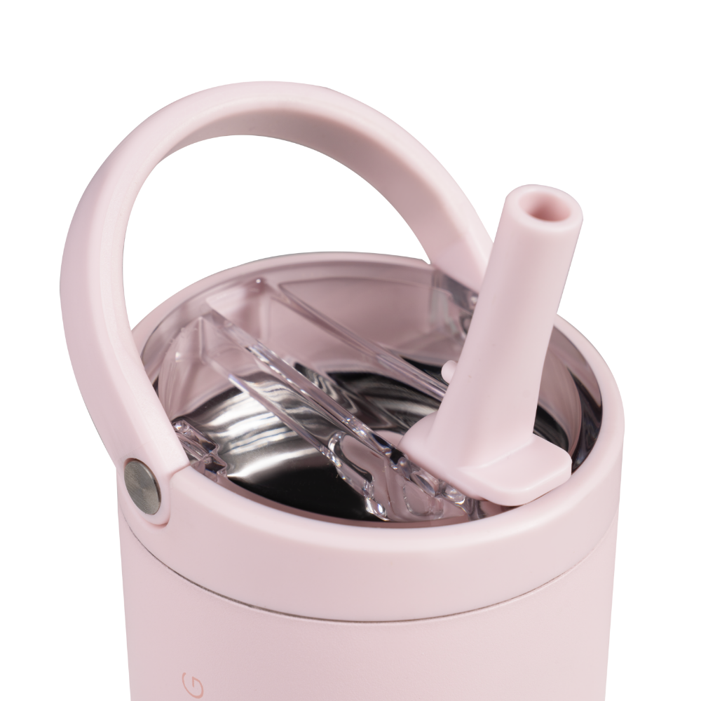 Pink Sand Sport Bottle 20oz with Flip Straw Lid and Handle