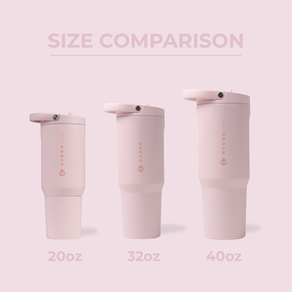 HydroJug Size Comparison – 20oz, 32oz, and 40oz Sport Bottles