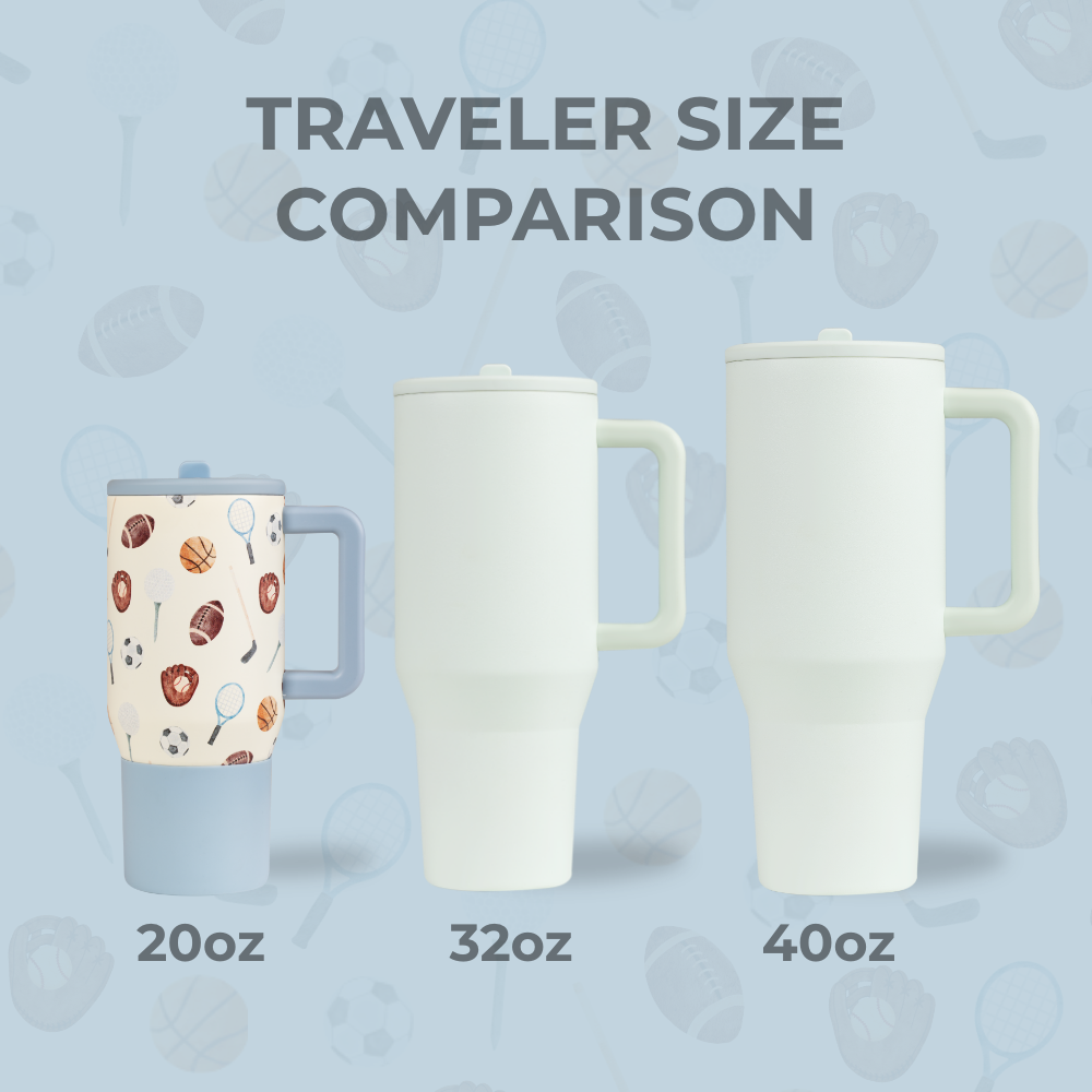 Sports Traveler Size Comparison – 20oz, 32oz, 40oz