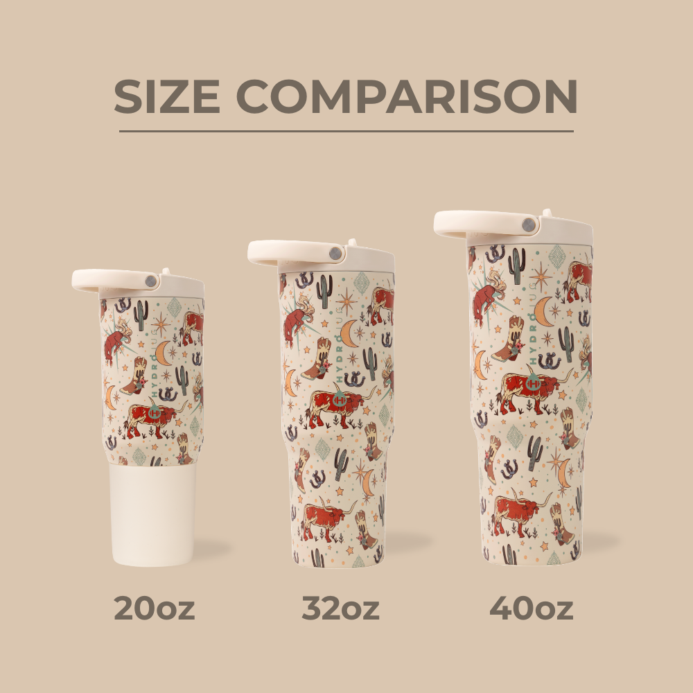 Rodeo Sport Bottle Size Comparison – 20oz, 32oz, 40oz