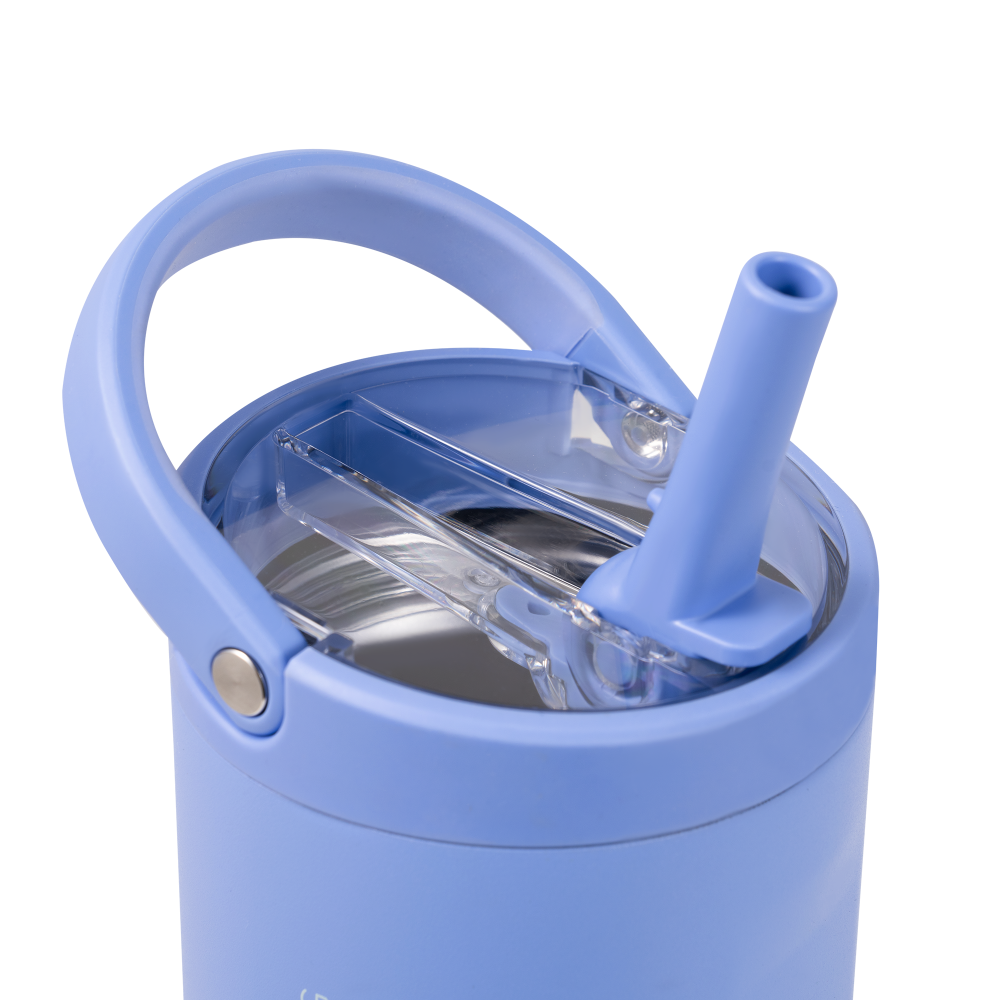 Light Blue Sport Bottle 32oz with Flip Straw Lid and Handle