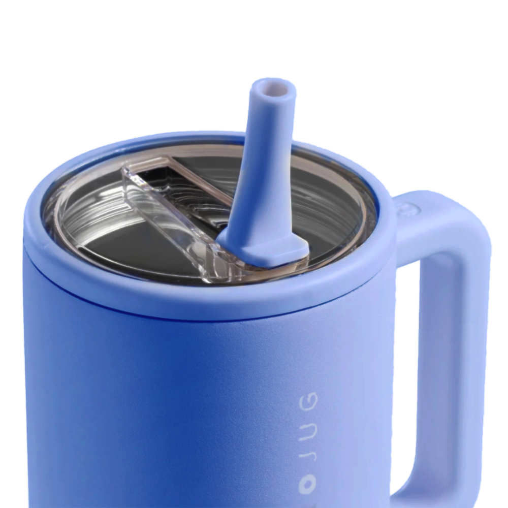 Light Blue Traveler 40oz with Flip Straw and Clear Lid