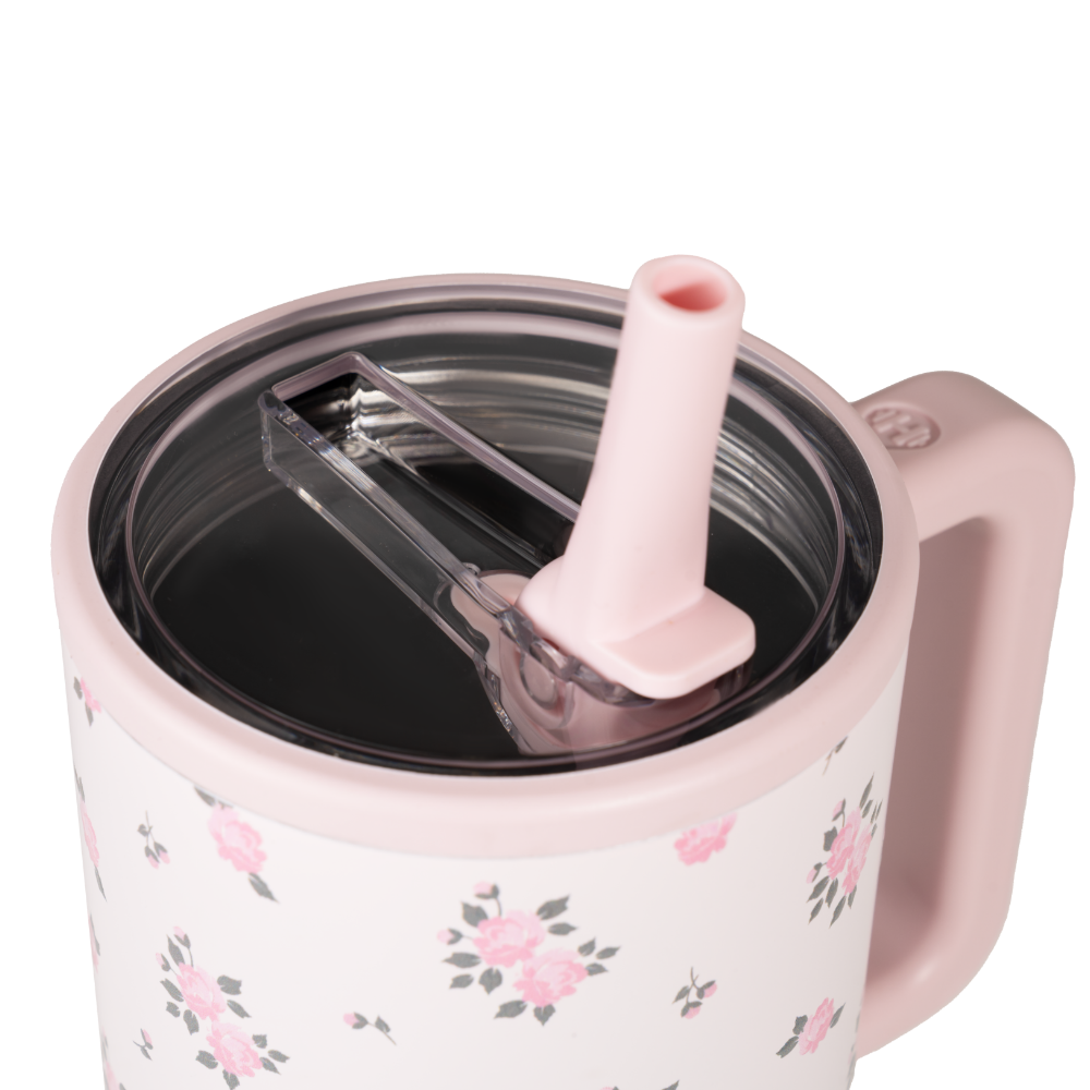 Wildrose Traveler 40oz with Flip Straw and Clear Lid