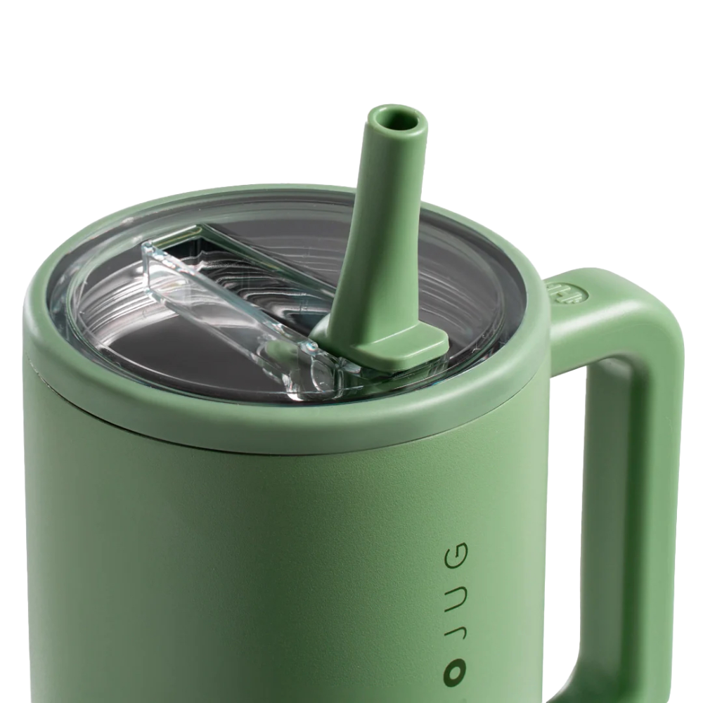 Sage Traveler 32oz with Flip Straw and Clear Lid