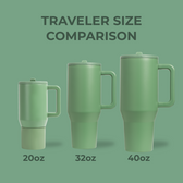 20oz Hydrojug Traveler Cup - Sage & Pink Sugar main image 1