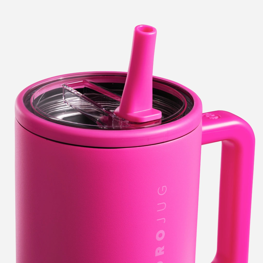Neon Pink 25-35oz Tumbler With Handle Sleeve – Drink Handlers