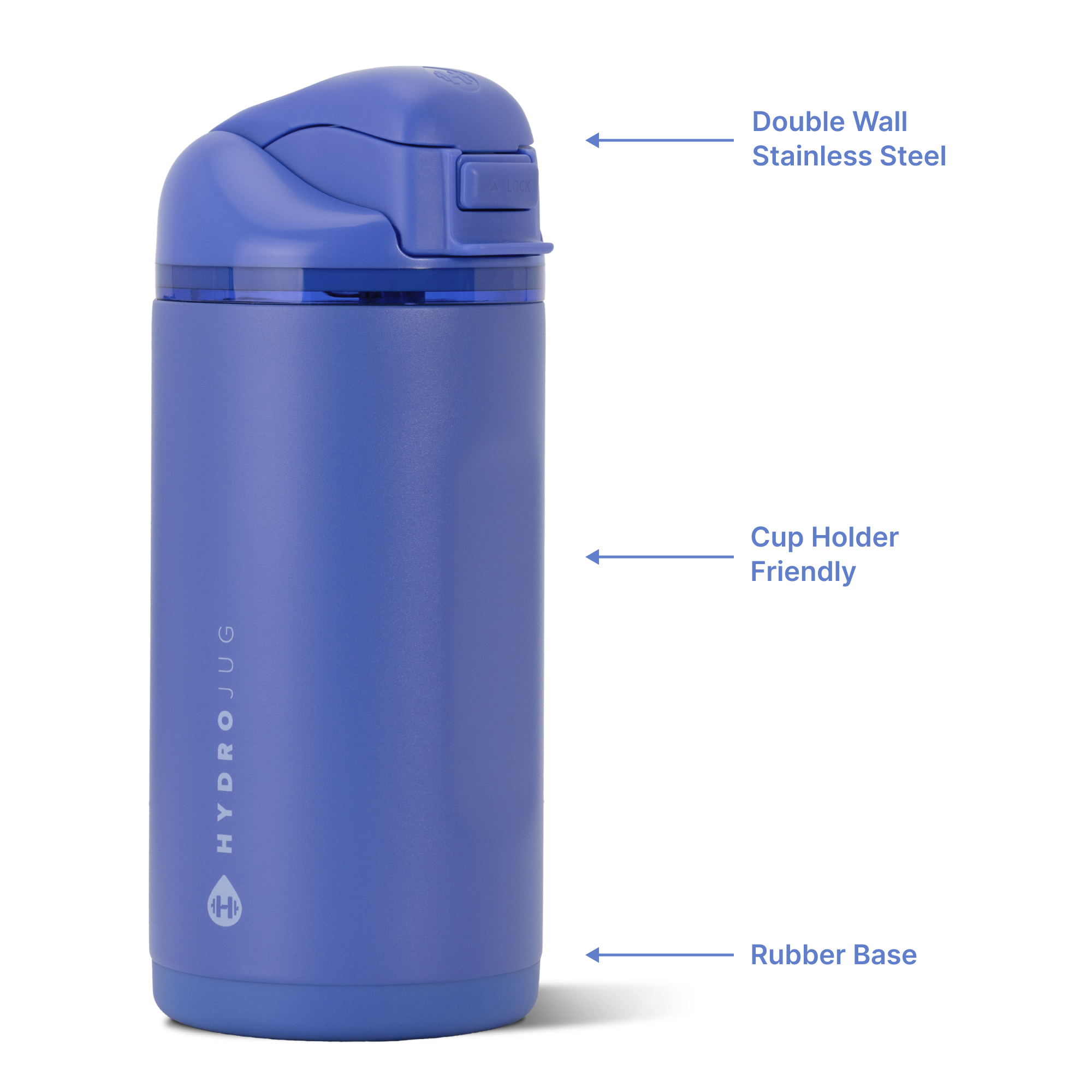 Berry Pop 14oz Ease2o Features: Locking Lid, Stainless Steel, Rubber Base