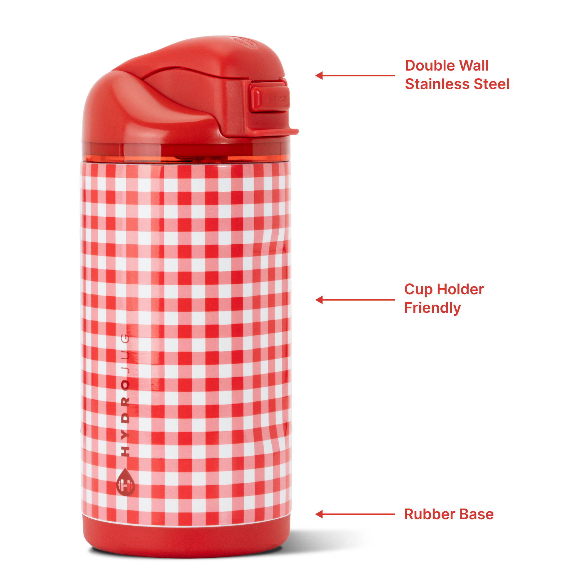 Summer Picnic 14oz Ease2o Features: Locking Lid, Stainless Steel, Rubber Base