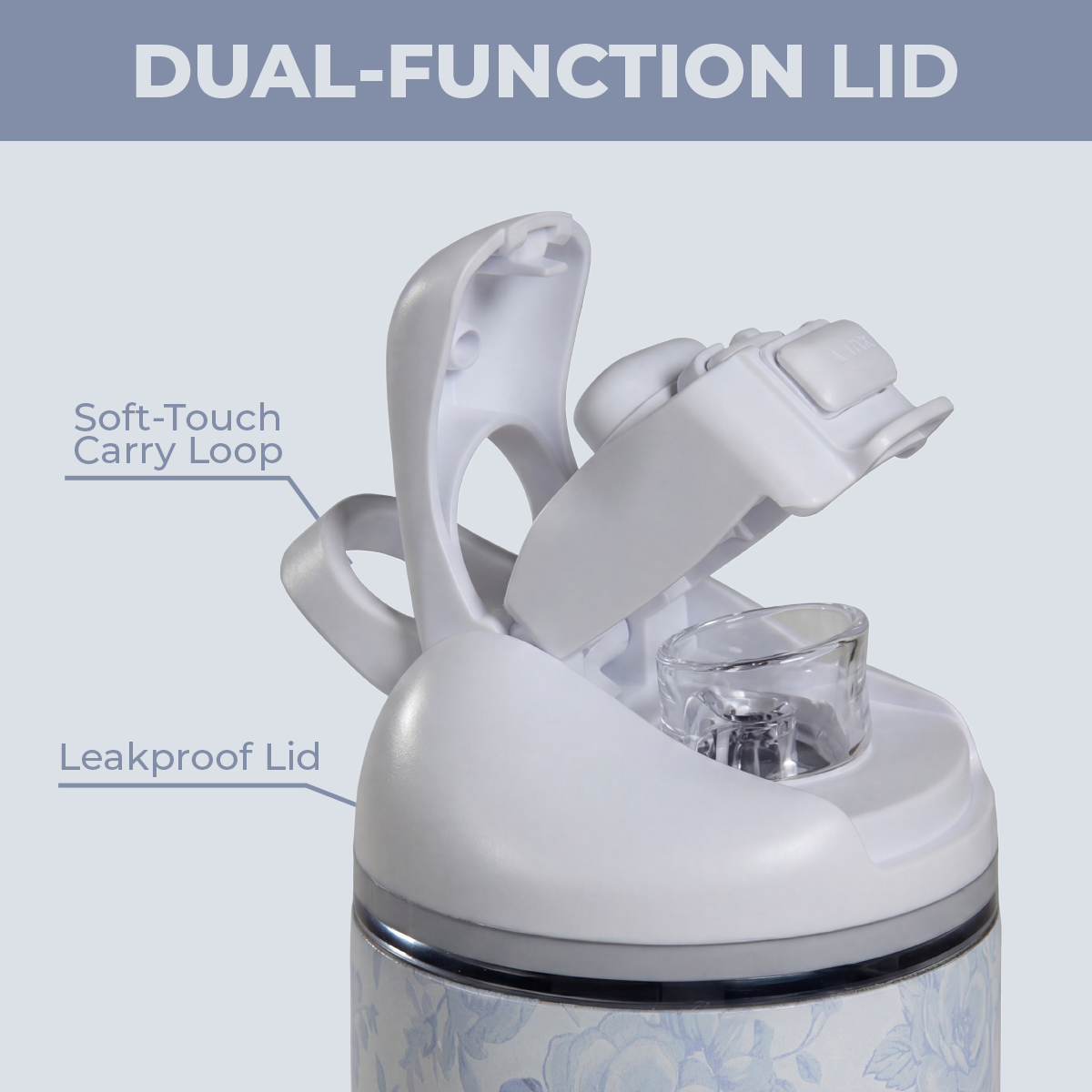 Cherish Ease2o 24oz Dual-Function Lid with Soft-Touch Carry Loop 