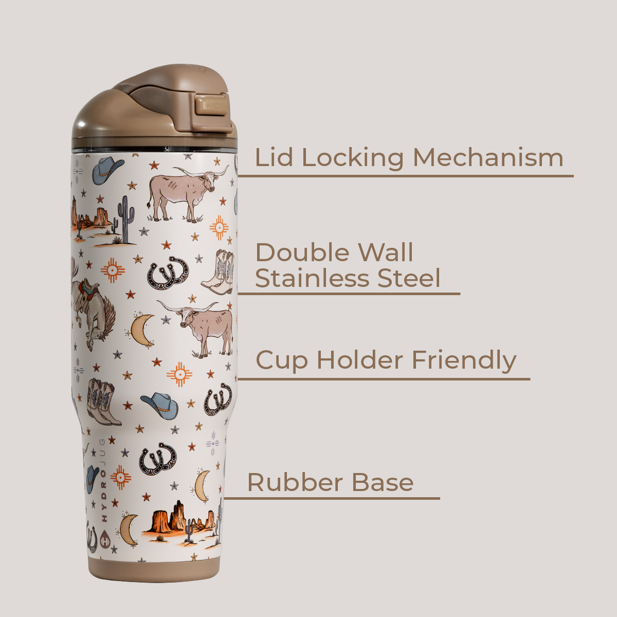 Mesa 32oz Ease2o Features: Locking Lid, Stainless Steel, Rubber Base