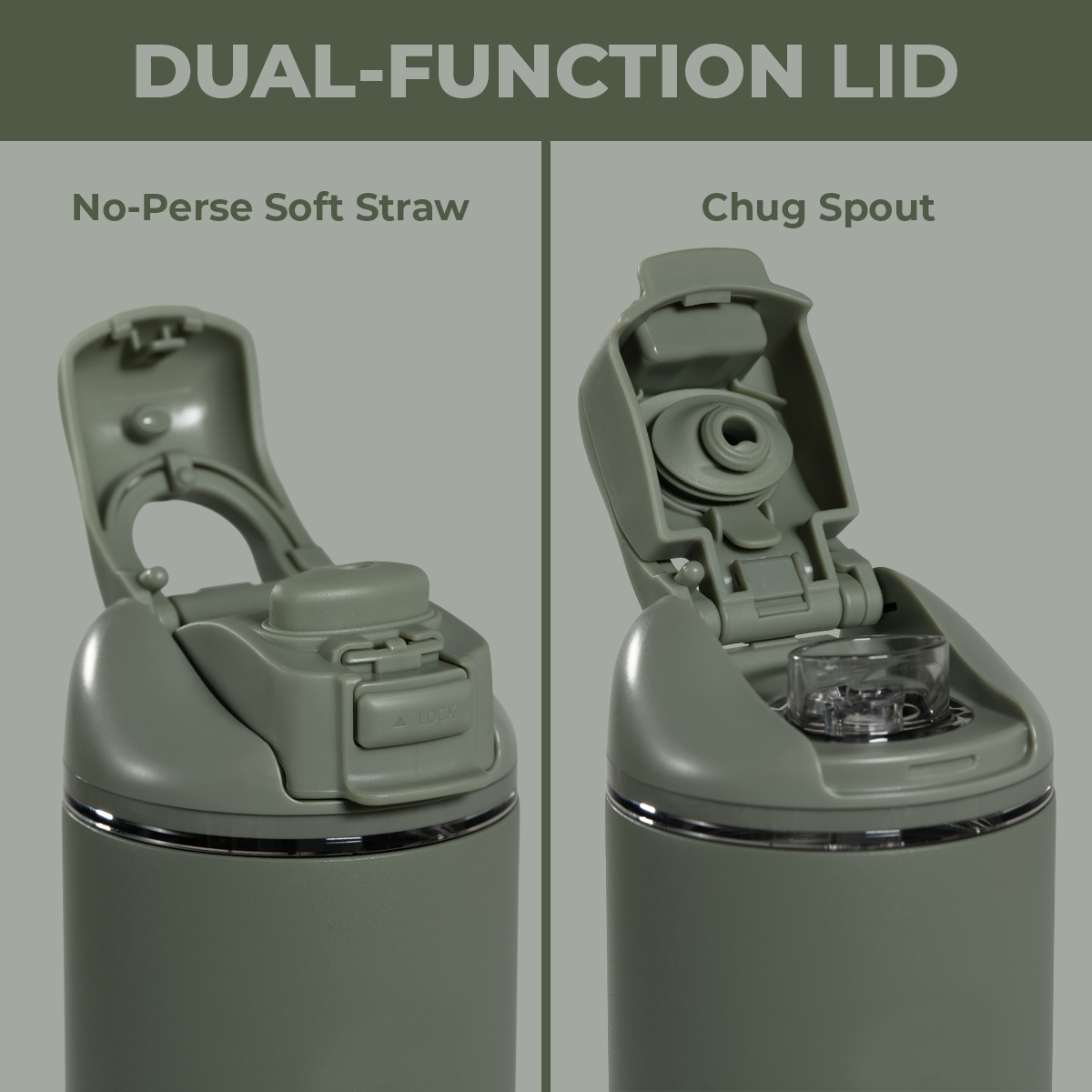 Courtyard 40oz Ease2o Lid: Soft Straw and Chug Spout Options