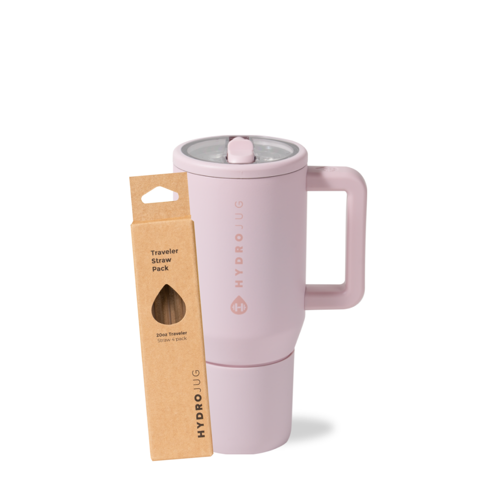 Pink Sand Traveler 20oz + Replacement Straw Pack
