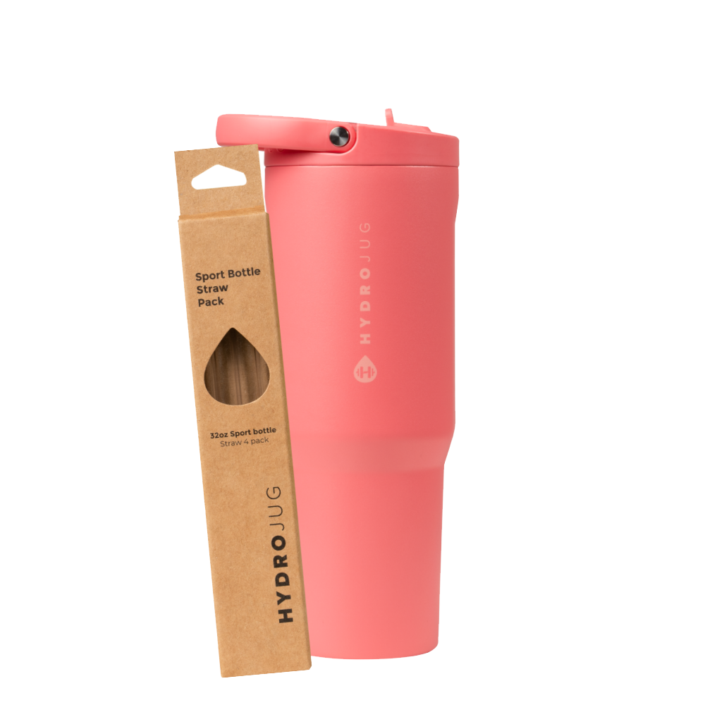 Salmon Sport 32oz + Replacement Straw Pack