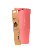 Salmon Sport 32oz + Replacement Straw Pack
