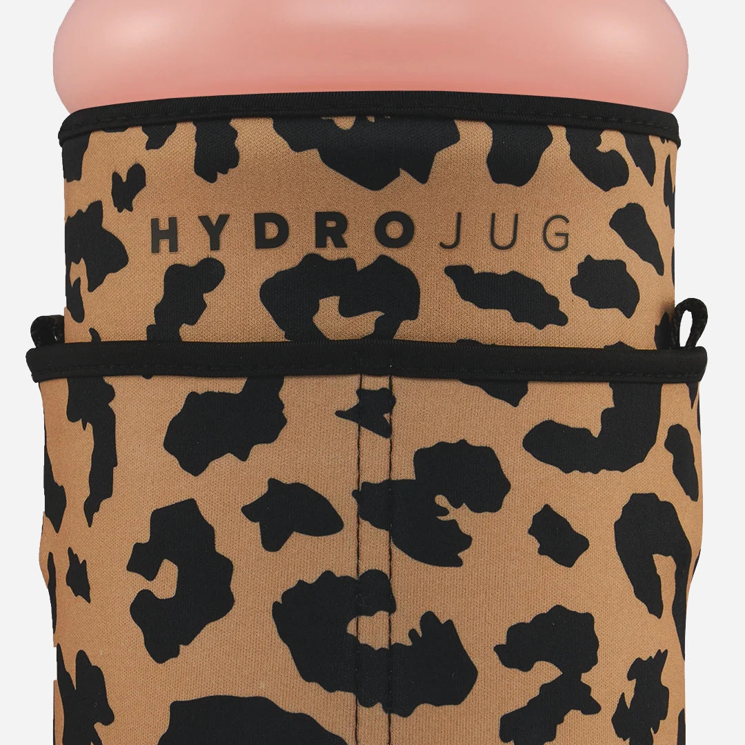 HydroJug Bundle 73oz Jug w/ Sleeve & Straw Blush Leopard - NEW IN BOX- FAST  SHIP
