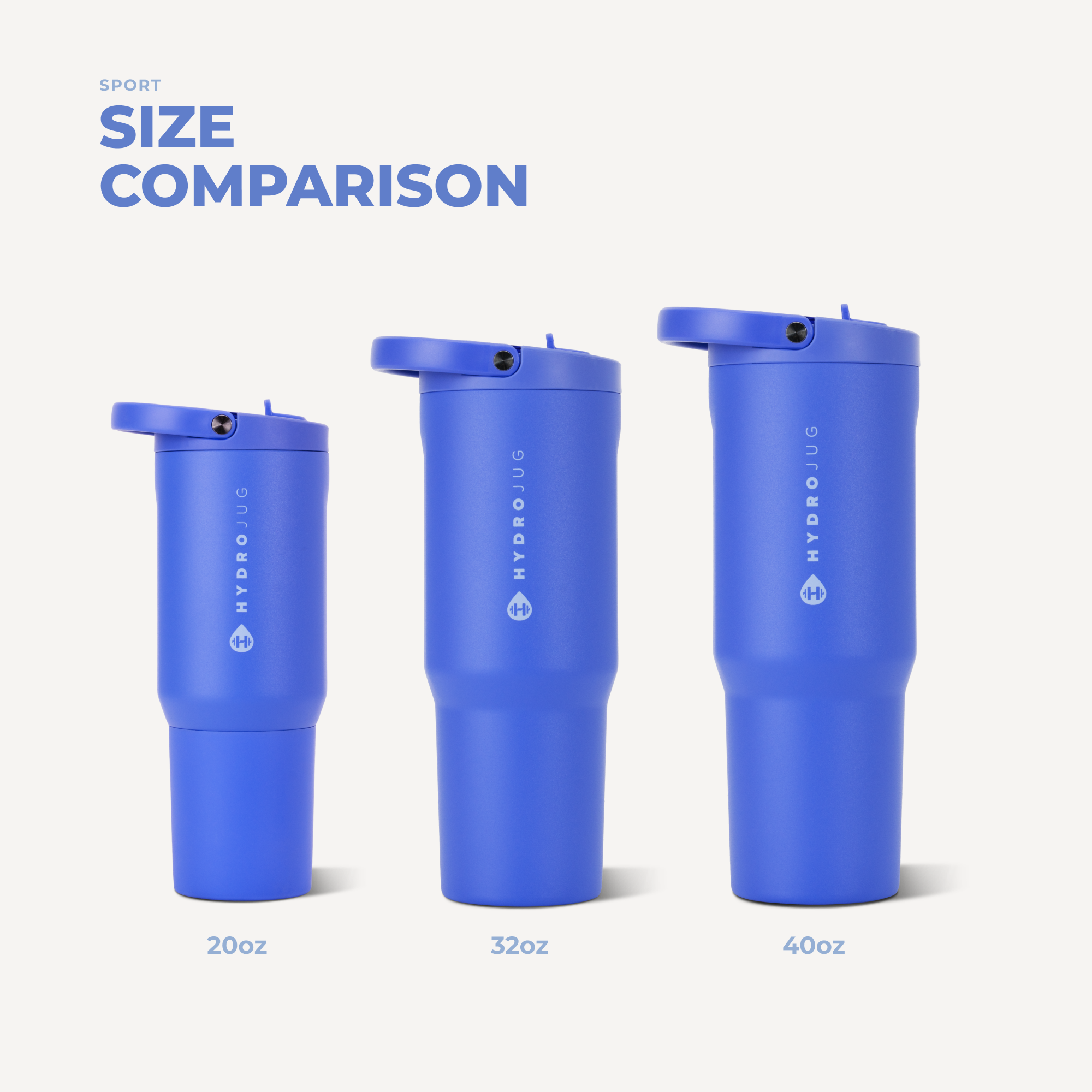 HydroJug Sport 40oz | Large Leakproof Insulated Water Bottle