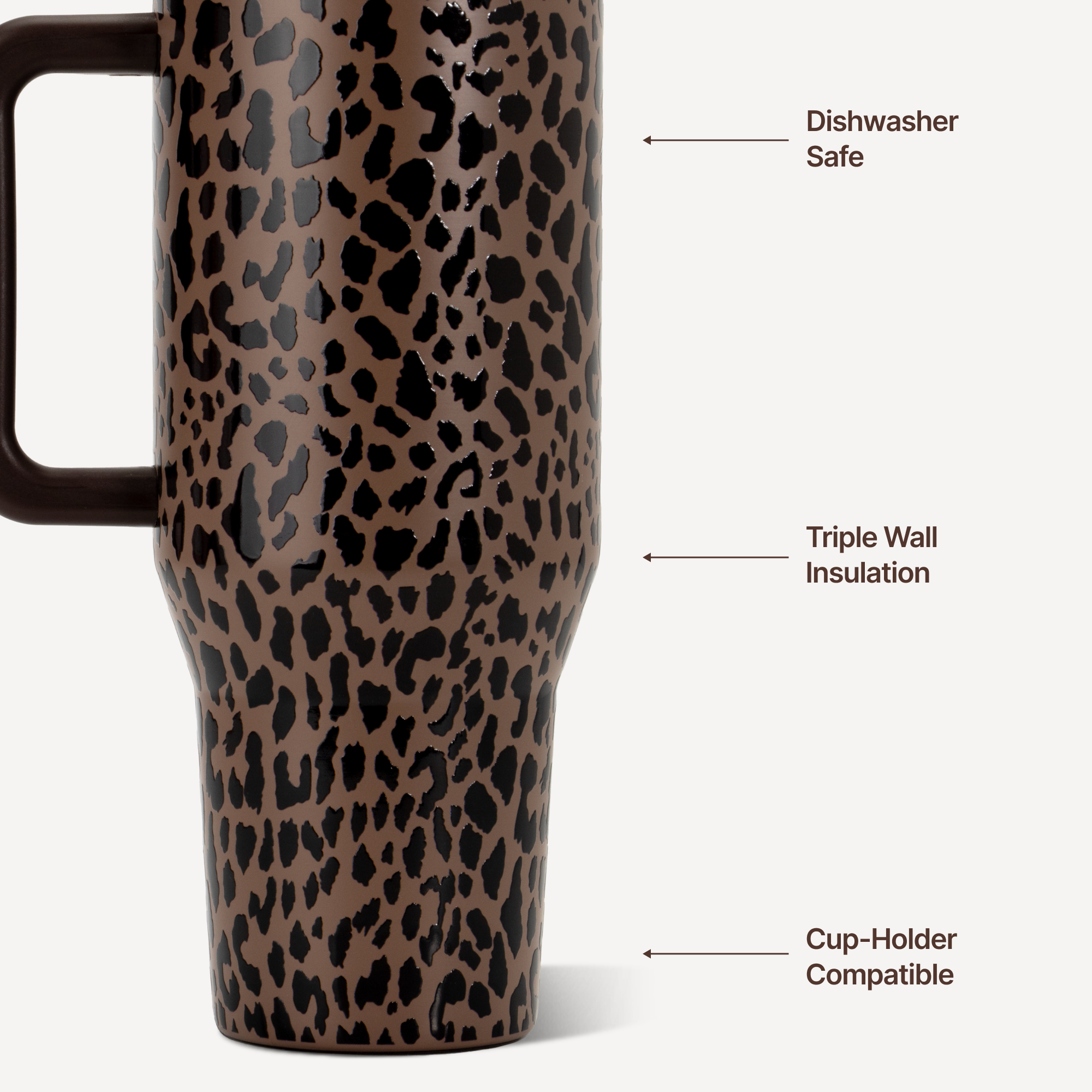 HydroJug Traveler 32oz - Brown Leopard