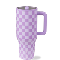 Lavender Checkers Traveler (32oz) product image